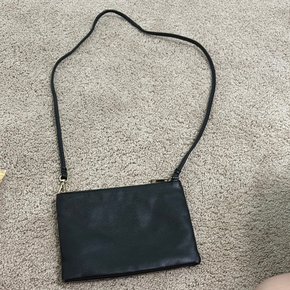 Black Leather Crossbody Bag